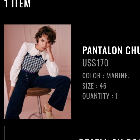 Sezane Chuck Trousers Marine. - Size 46 - Picture 1 of 1